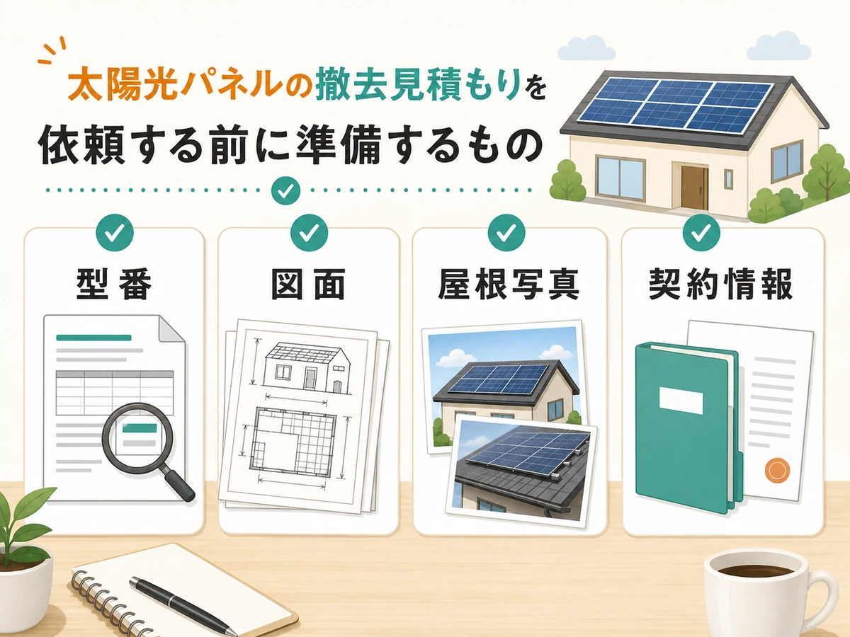 見積もり前に型番、図面、屋根写真、契約情報を確認する図