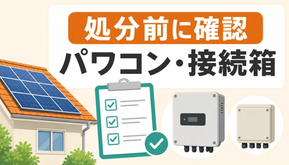 パワコン・接続箱の処分前に確認するポイント