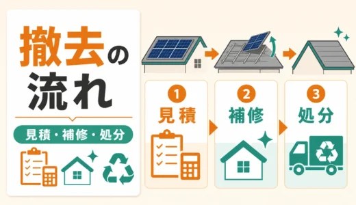 太陽光パネル撤去の手順｜見積もり・補修・処分の確認順