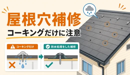 太陽光パネル撤去後の屋根穴補修｜コーキングだけで済ませない確認順