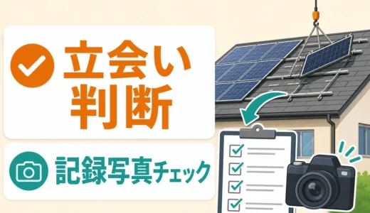 太陽光パネル撤去の立会いは必要？記録写真と完了確認チェック