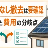 太陽光パネル撤去で足場なしを判断する条件と費用確認の図