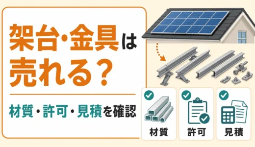 太陽光発電の架台・金具は売れる？スクラップ売却前の確認順