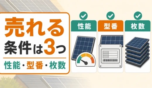 中古太陽光パネルは売れる？撤去前に見る3条件と処分費