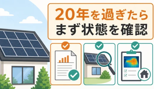 20年前の太陽光パネルは撤去すべき？劣化の見方と安全な判断順