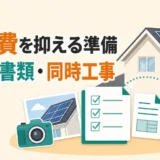太陽光パネル撤去費用を抑える準備を示すサムネイル
