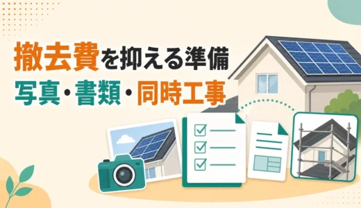 太陽光パネル撤去費用を抑える準備｜写真・書類・同時工事の確認順
