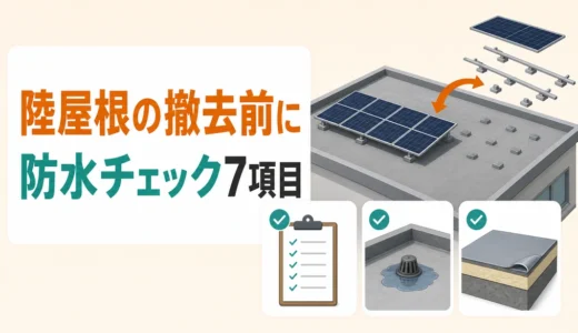 陸屋根の太陽光パネル撤去｜防水を守る契約前チェック7項目