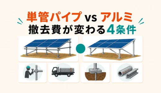 野立て太陽光の撤去費用は架台で変わる？単管パイプとアルミを比較