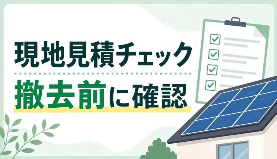 太陽光発電の現地見積チェックリスト