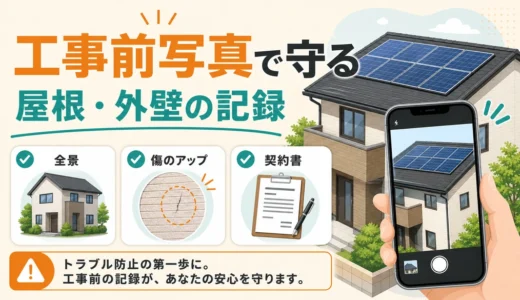 工事前写真の撮り方｜屋根・外壁トラブルを防ぐ記録チェック