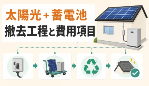 太陽光発電と蓄電池を同時撤去する流れ｜増える工程と費用項目