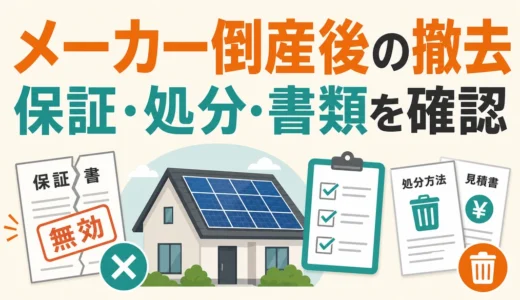 太陽光パネルのメーカー倒産後に撤去する前の確認順