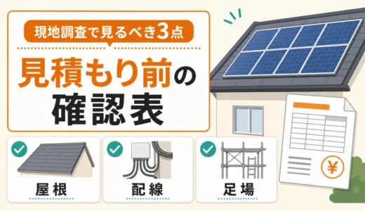 太陽光パネル撤去の見積もりは現地調査で何を見る？業者比較の確認点