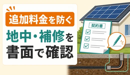 太陽光パネル撤去の追加料金を防ぐには？地中・補修範囲の契約チェック