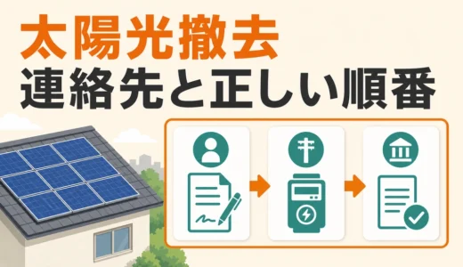 太陽光撤去で電力会社への連絡は必要？手続き先と正しい順番