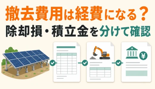 太陽光発電の撤去費用は経費になる？個人事業主・法人の確認順