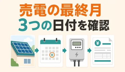 太陽光撤去前の売電最終月｜検針・入金・解約の確認順