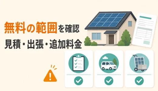 太陽光撤去の見積無料はどこまで？出張費・追加料金の確認順