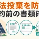 太陽光パネルの不法投棄を防ぐための契約前の書類確認