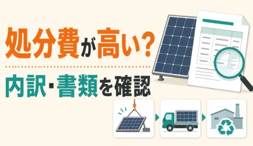 太陽光パネルの処分費が高い？見積内訳と積算根拠の確認順