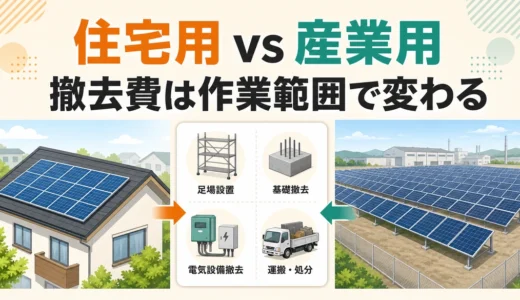 産業用・住宅用で太陽光撤去費用が違う理由｜見積内訳と確認順